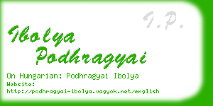 ibolya podhragyai business card